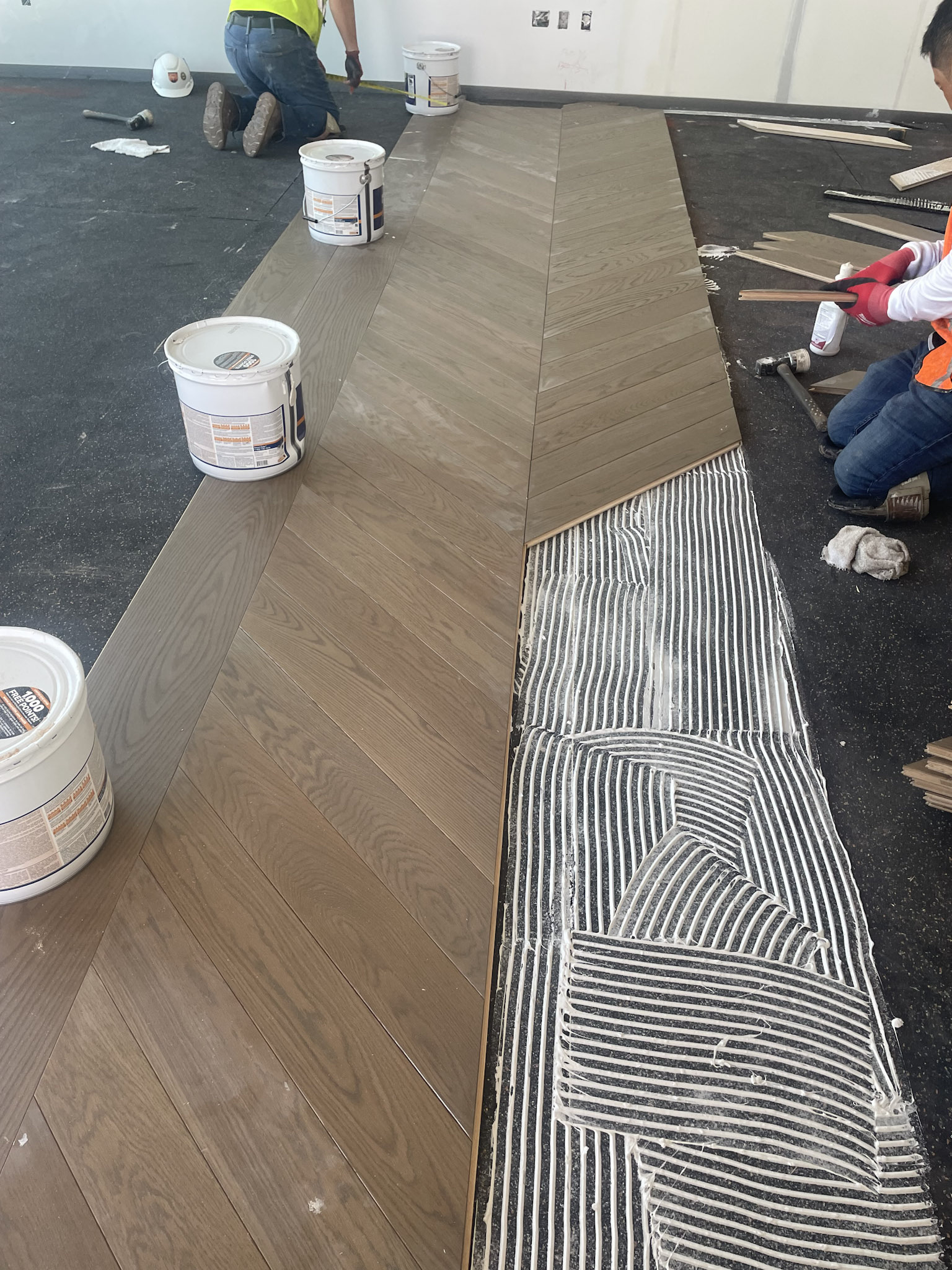 Chevron Walnut Luxury Interior