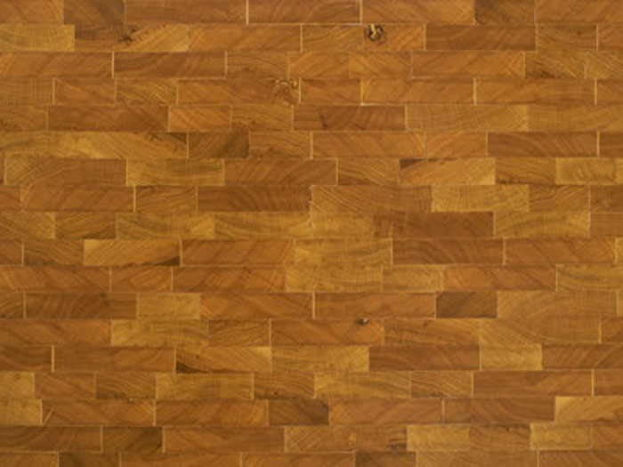 End grain parquet pattern reclaimed wood flooring blocks