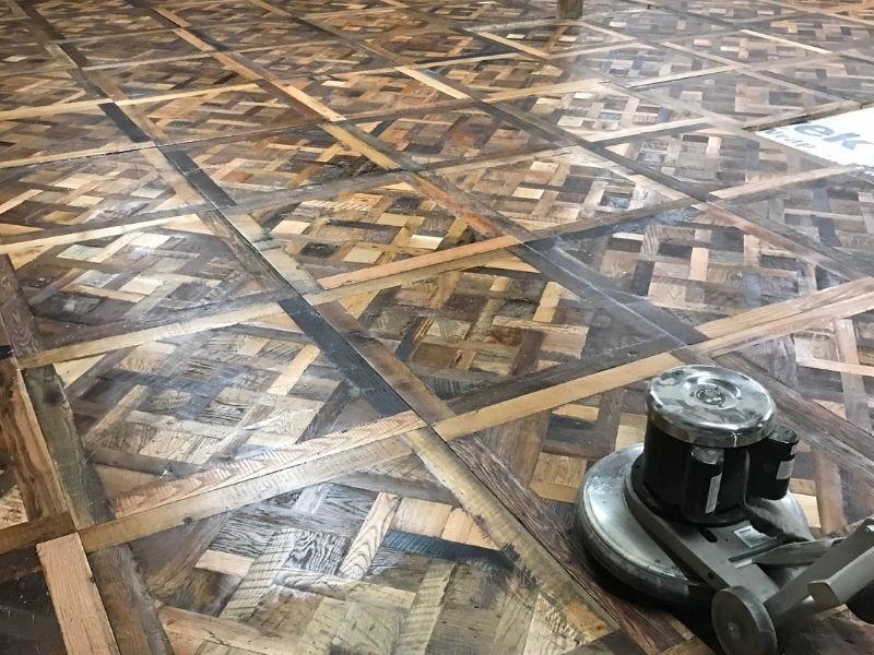 Versailles parquet pattern French reclaimed wood flooring