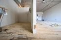 Wood Flooring Installation Bathroom and Living Room