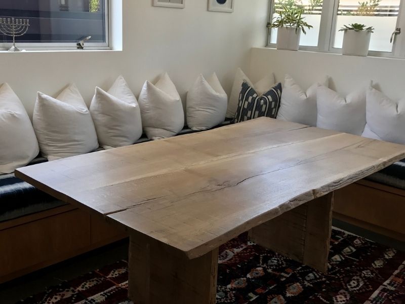Live edge reclaimed wood custom table natural edge